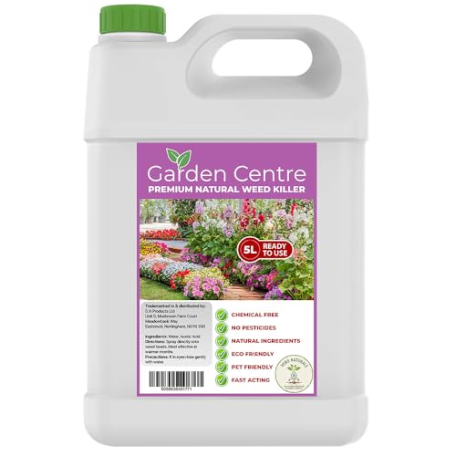 Weedkiller 5L - Natural Ingredients Pet Friendly Fast Acting Kills Weeds & Roots No Pesticides or Chemicals Eco Friendly Made in Britain by Vero Naturale