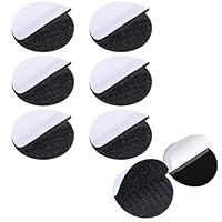 6 Pairs Round Sticky Pads, 6CM Double Sided Self Adhesive Velcro Dots, Heavy Duty Hook and Loop Tape, Removable Mounting Pads for Wall, DIY Crafts, Floor, Door, Metal, Home, Office, School Use(Black)