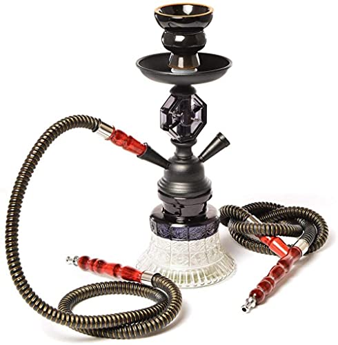YAYY 2 Schlauchhukahn Komplett Set Silikonrohr Keramikschüssel Hukahn 11 Nysa Wasser Shisha Bong Glas Handgefertigte… – Bild 2