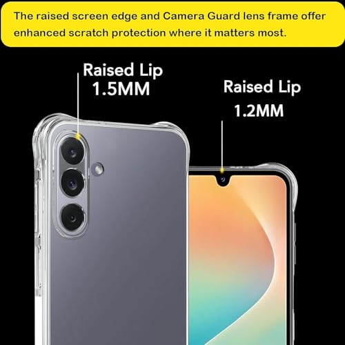Image of REALCASE Silicone Samsung M36 5G Back Cover Case, Scratch Resistant Protective Crystal Clear Transparent Shock Proof Bumper Back Cover Case for Samsung Galaxy M36 5G
