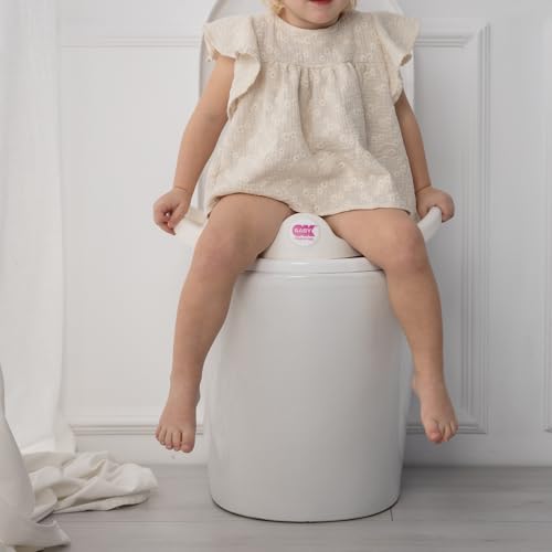 OKBABY Sofa - Toilettentrainersitz mit rutschfesten Kanten - Breite und erhöhte Griffe ermöglichen optimale Stabilität für das Kind - Grau