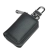 YIXANNX Vintage Leder Geldbörse, tragbar, Strandgeschäft, Autoschlüssel, Geldbörse, Mode, Münze, Kreditkarte, Quittungstasche, Geschenke, Frauen, Männer, Schwarz