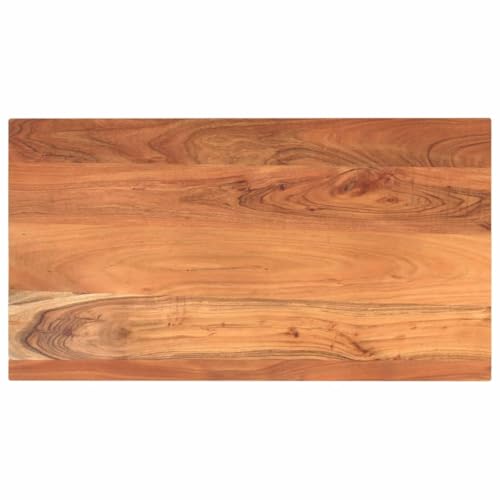 vidaXL Tischplatte, Holzplatte Rechteckig, Massivholzplatte für Bartisch Beistelltisch Esstisch, Ersatztischplatte, 110x60x3,8cm Akazienholz