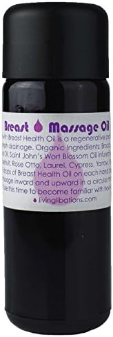 Living Libations - Organic Breast Massage Oil | Natural, Wildcrafted, Vegan Clean Beauty (3.7 fl oz | 110 mL)