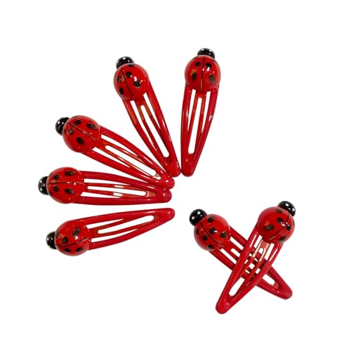 Kesvila 20 Pcs Ladybug Hair Clips Animal Hair Clips for Girls and Women Girl Hair Accessories Snap Barrettes 5cm/1.96inch 20 Piece