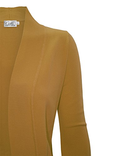 Image of Cielo Women's Solid Basic Open Front Pockets Knit Sweater Cardigan