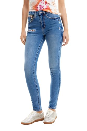 Desigual Women's Slim Embroidered Jeans