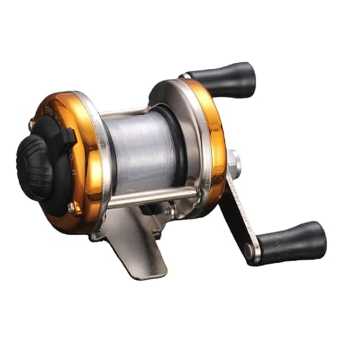 Carrete de pesca de metal, carretes de pesca ligeros con cuerda para barcos, pesca en roca, playa, lago, río, pesca, peso ligero