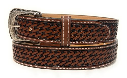 Kids Baby Toddler Western Leather Belt Boys Girls Basket Weave Decorated Heavy Duty Cowboy Rodeo Belt.
