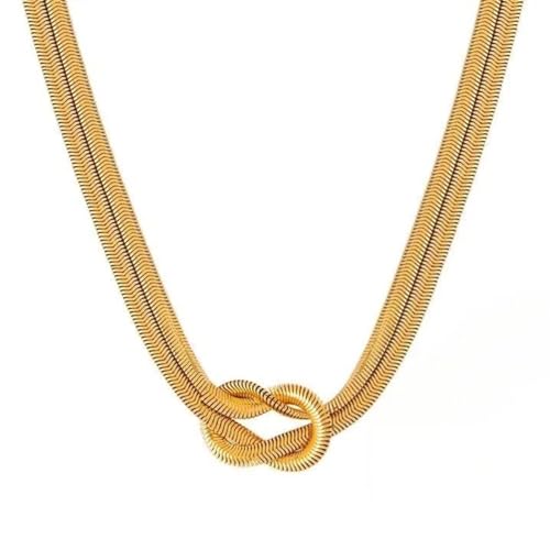 DASIQI Elegant Dual Herringbone Chain Necklace for Women | Hypoallergenic Titanium Steel Jewelry | Adjustable 16