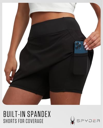 Spyder Womens Skort - High Waisted Skorts for Women with Pockets Elastic Waistband Womens Skirt with Built in Shorts3