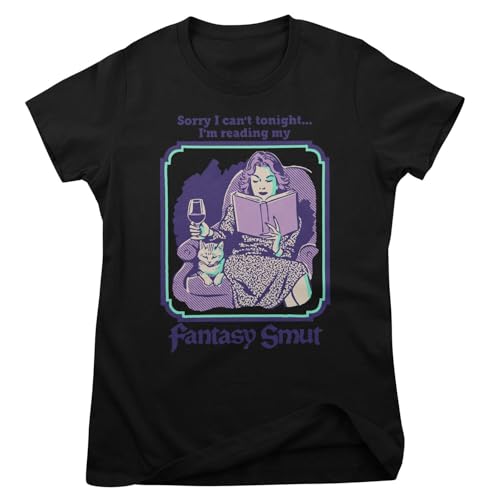 T-shirt Fantasy Smut Steven Rhodes pour femme en coton noir