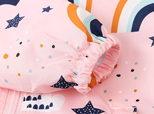 Image of TUIJI Toddler Boys Girls Cartoon Print Zip Jacket Hooded Trench Lightweight Kids Coats Windbreaker Casual Outerwear