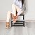 LIANTRAL Step Stools for Adults Kids, 2 Step Stool, Heavy Duty Steel & Sturdy Wooden Step Stool Helper, Supports Up to 500lb, Foot Stool for High Bed Kitchen Bathroom - Grey