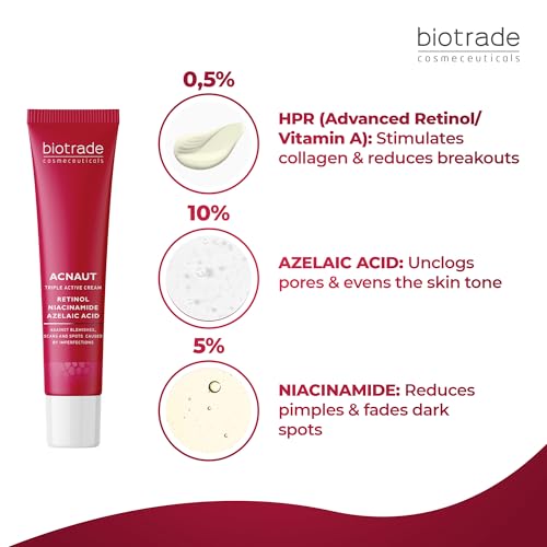 Acnaut - Crema triple con retinol, ácido azelaico y niacinamida contra espinillas y cicatrices de acné - imagen 8