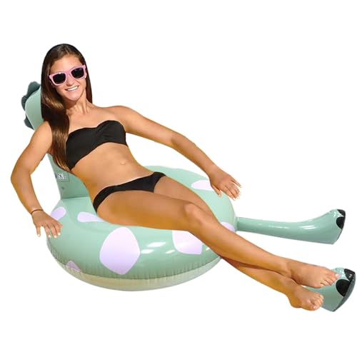 Float piscina para adultos – Anillo flotante para actividades de natación en piscina | Divertible balsa de agua cómoda colorida portátil para mujeres hombres Beach Backyard River Relaxation Lake a