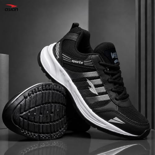Image of ASIAN Wonder-21 Men's Running Shoes | Lace-Up Shoes with Lightweight Mesh Upper | Cushioned Comfort & Durable Grip for Daily Use