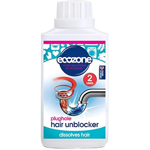 Ecozone Plughole Hair Unblocker 2 x 250ml Cover