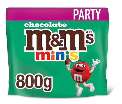 M&MS Minis Milk Chocolate Bag Ideal as Gift or as Chocolate Chips for Baking Teachers Gift Snacks and Sharing Bulk Chocolate Party Bag 800g