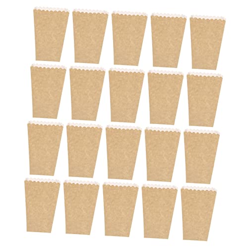 Vaguelly 50pcs Solid Paper Popcorn Boxes for Party Supplies Candy Cartons for Weddings Showers Birthday Celebrations Cardboard Material Movie Theater Style Design