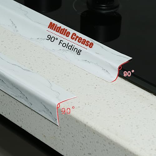 Hoacm Caulk Strip, 1.5" X 10.5Ft Pvc Self-Adhesive Flexible Trim Sealing Tape, Caulk Sealer Caulking Tape For Bathtubs, Counters, Sinks, Tile, Toilet, Floors (Cracks On White) #TOP4