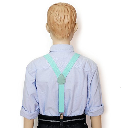 Toddler Kids Boys Girls Child Suspender Bow Tie (Teal)2