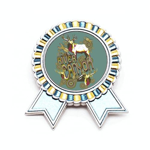 Broche motif renne en métal multicolore à l'effet artistique remarquable