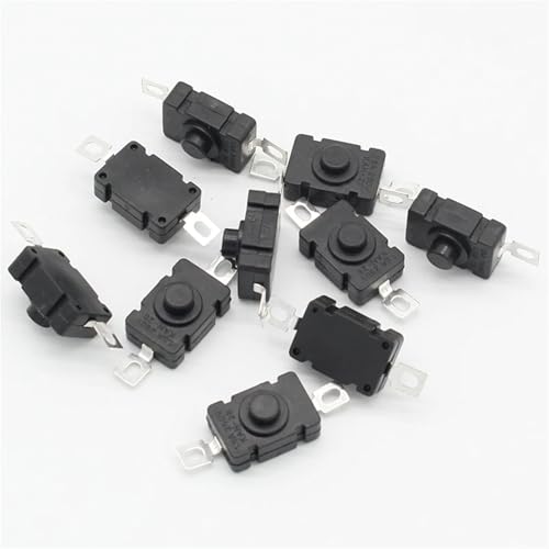 Interruptores de linterna KAN-28 autoblocantes de 1,5A y 250V en pack de 10 unidades de 18x12 mm 3