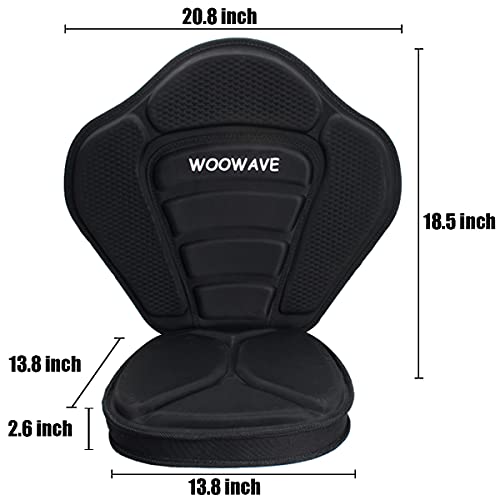 image for WOOWAVE Kayak Seat Thickened Padded Paddleboard Seat Adjustable Boat S