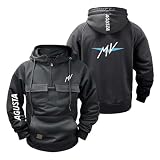 LPPALsjd Sudadera con Capucha Estampada para Hombre Ropa Deportiva M.V Abrigos Casuales Tops Media Cremallera Bolsillo Lisa Abrigo Primavera Y Otoño-SHuiSe||3X_l