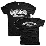 Gas Monkey Garage Licenciado Oficialmente Bar Knuckles Hombres Camiseta (3XL, 4XL, 5XL) Hombres Camiseta (Negro), 4XL