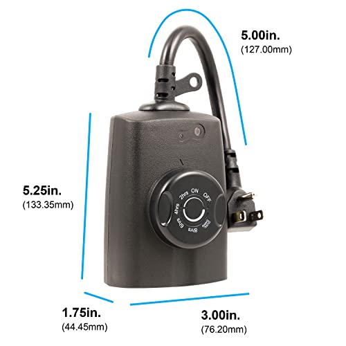 Ge Light-Sensing Outdoor Timer, 2 Grounded Outlets, 2,4,6, Or 8 Hours, Dusk To Dawn, Outdoor Lighting, Seasonal Décor, Weather-Resistant, Works With Led, Cfl, Incandescent And Halogen Bulbs, 68553 #TOP2