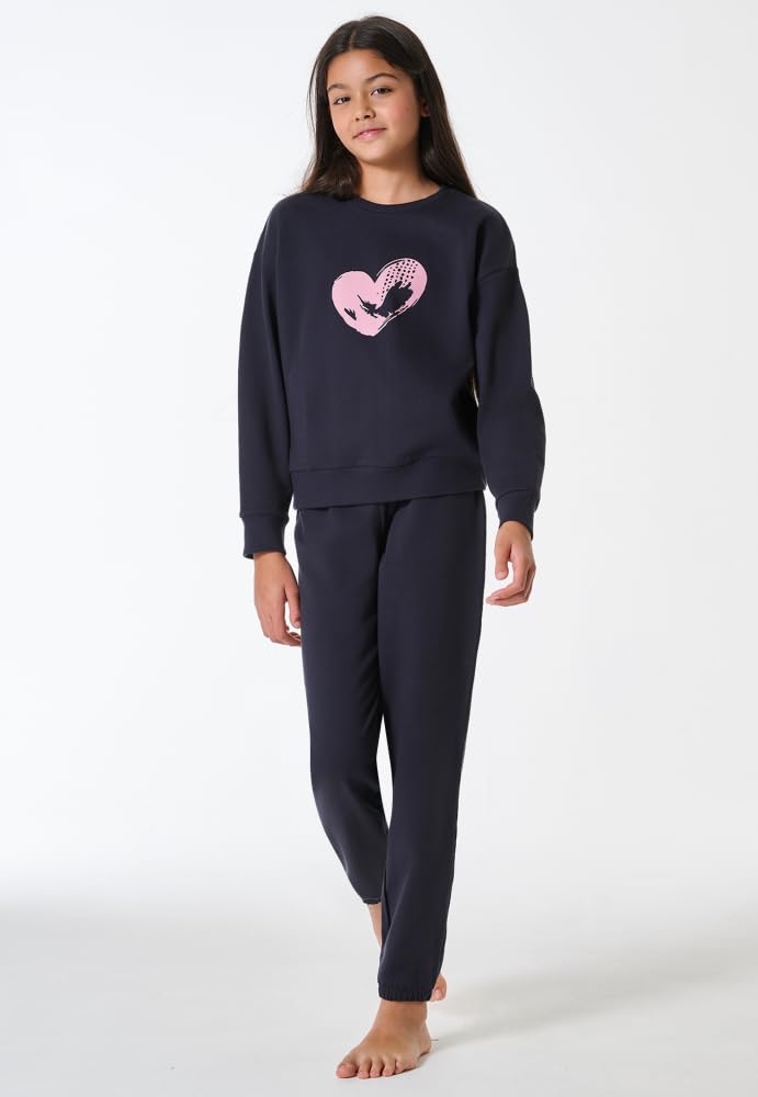 Schiesser Mädchen Schlafanzug Set Pyjama warme Qualitäten Sweat - Größe 140 bis 176