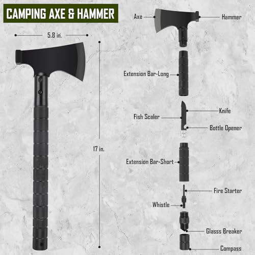 Survival Kit, 268 Pcs Emergency Survival Gear and Equipment Supplies with First Aid Kit, Camping Axe, Headlamp, Tent, Crossbody Bag for Camping Hiking, Hunting, Car, Gift for Christmas Men, Dads, Him - Image 4