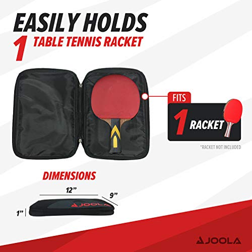 Joola Vision Focus Ping Pong Paddle Case W/Storage Compartment For Single Paddle - Table Tennis Case Racket Cover Helps Protect The Table Tennis Rubber And Racket - Table Tennis Organizer #TOP2
