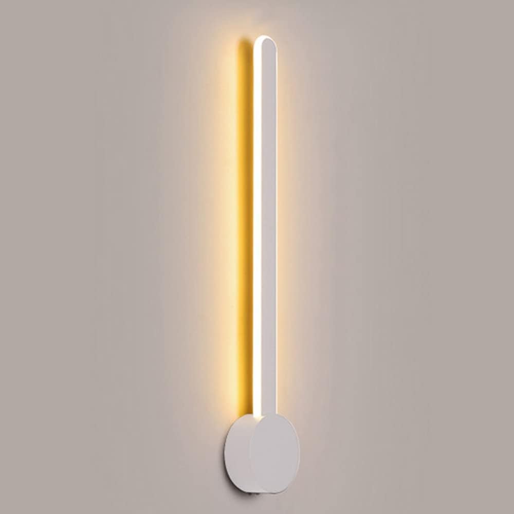 Lámpara de pared interior de aluminio tubular con diseño minimalista de 60 cm