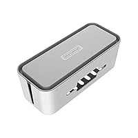 Scatola Organizzatore Cavi Elettrici 43x18x16cm per USB e Multipresa Ordine- Grigio
