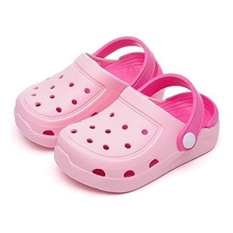 MEMON Baby Boys Girls Clogs Slippers Toddler Slip On Lightweight Sandals Shockproof Girls Summer Pool Beach Shoe(ME2011-pnk1-14) Cover
