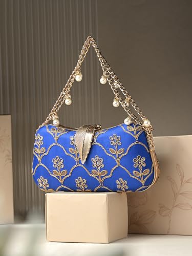 Image of TOOBA Handicraft Clutch Purse For Women with Sleek Design Embroidered Clutch| Trendy Stylish Bridal, Party, Wedding Sling Bag