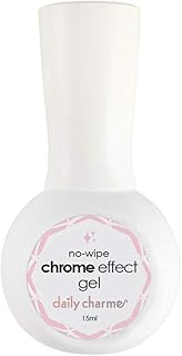 Daily Charme Chrome Effect No-Wipe Top Coat Gel Polish 15ml, High Gloss,...