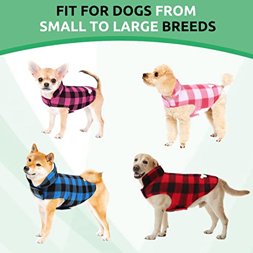 Morvigive Reversible Plaid Winter Dog Coats, Waterproof British Style Puppy Snow Jacket With Harness Hole High Collar, Windproof Cold Weather Dog Vest Warm Pet Apparel For Small Medium Large Dogs #TOP3