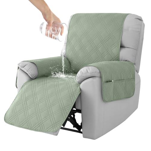 CEWROM Sesselauflage Für Fernsehsessel Sesselschoner Sessel Überwurf Bürostuhl für Relaxsessel und weich zur Schonung der Polster Lehnenschutz für Leder wasserdichte Möbelbezüge für Hunde (Mintgrün)