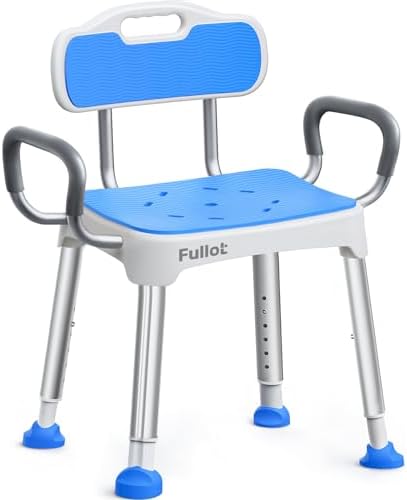 FULLOT Wide Shower Chair for Inside Shower, Stable Bracing Design...