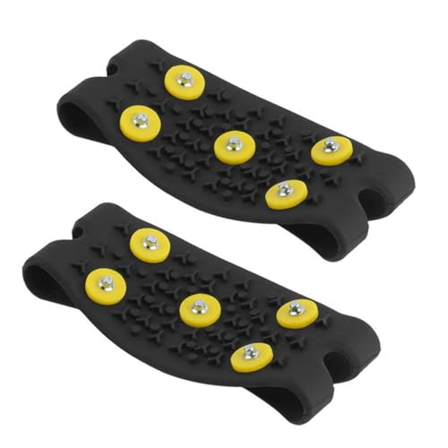 Shoe Ice and Snow Grips, Ice Cleats for Shoes and Boots, Portable Snow Gripper Spikes, Anti-Slip Traction Cleats Ice Grippers for Ice Snow for Ice Fishing, Hiking Safety