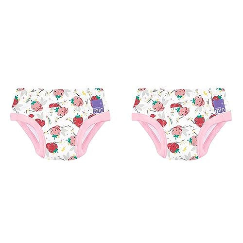 Bambino Mio, Revolutionary Reusable Potty Training Pants for Boys and Girls, Super Strawb, 2-3 Years (Pack of 2)