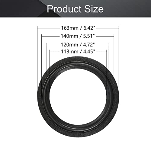Image of Fielect 6.5inch /163mm Speaker Foam Edge Surround Rings Replacement Part for Speaker Repair or DIY 2pcs