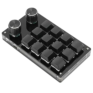 One Handed Gaming, One Handed Macro Mechanical Keyboard Macro Keypad DIY Programmable Keypad for Office Gaming Ing Keyboard Programmable 12 Key Multifunction Black