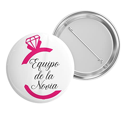 Chapas Alfileres despedida de soltera - Regalos despedida amiga - alfileres boda para invitados - kit despedida de soltera - accesorios novia despedida (Anillo Rosa)
