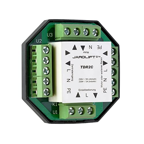 jarolift Trennrelais TDR2C Rollladen Rollladenrelais Steuer-Relais, für 1 oder 2 Rollladenantriebe, 230 V Schaltleistung 2,5 A