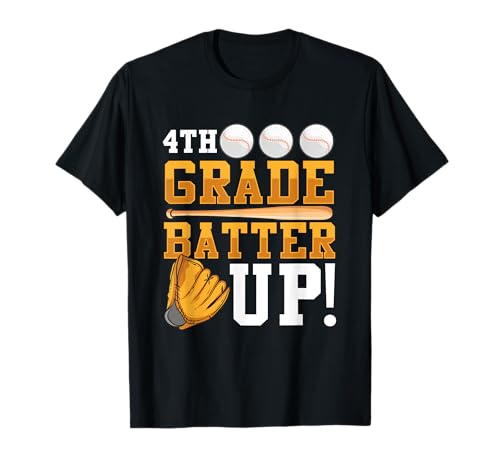 4th Grade Back To School Shirt 4th Grade Batter Up Baseball Camiseta